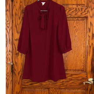 Burgundy mid dress